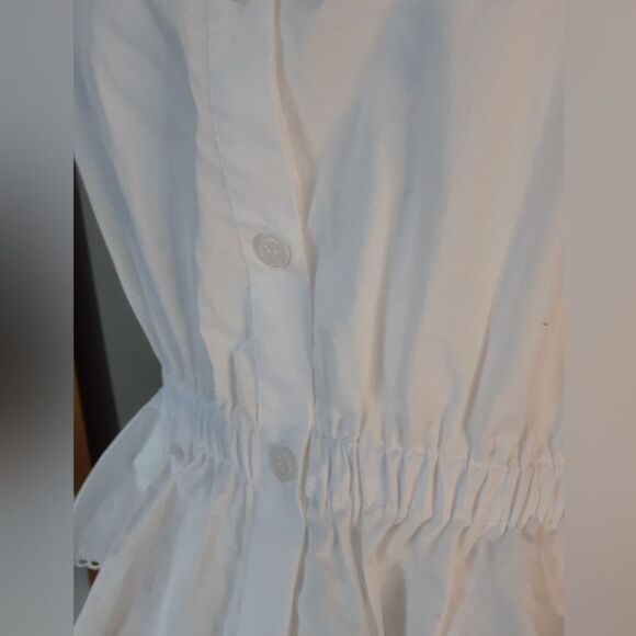Zara Nwot 100% Cotton White Ruffled Women's Top - Picture 5 of 10